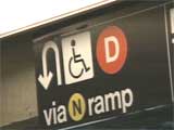 Picture from News 12 Brooklyn of a handicap sign at Stillwell Avenue subway station